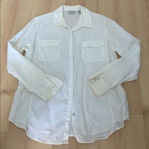White button down